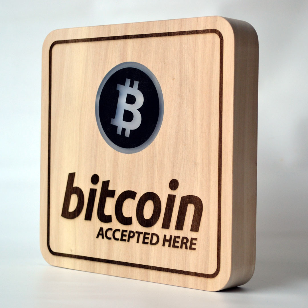 Bitcoin Accepted Here Sign